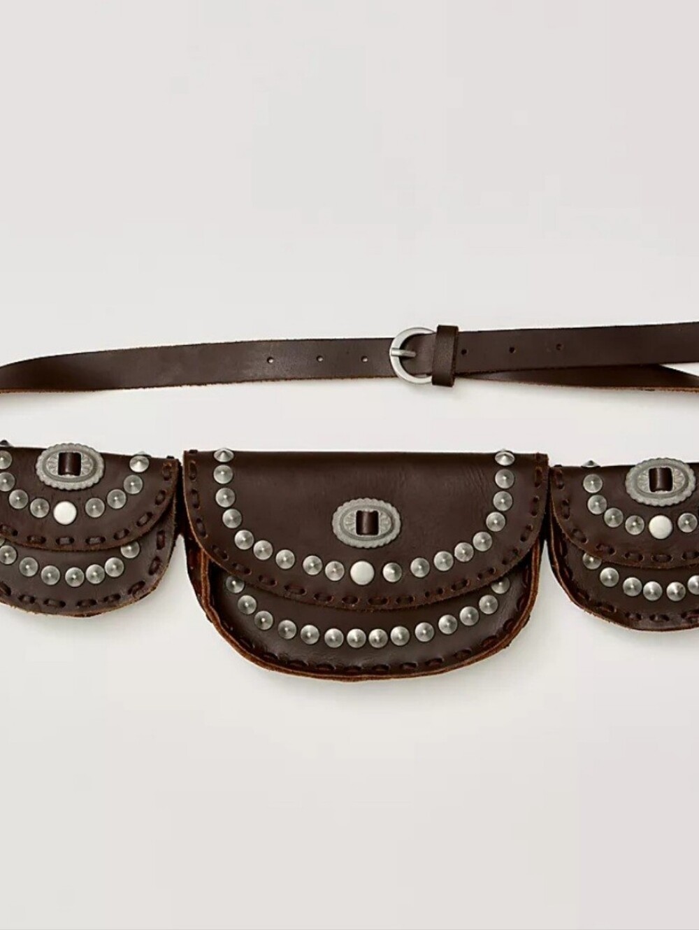 Free People Leather Lucky Stars Pocket Belt. Out Of Sale - Picture 3 of 5